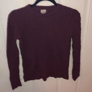Maroon cable knit sweater